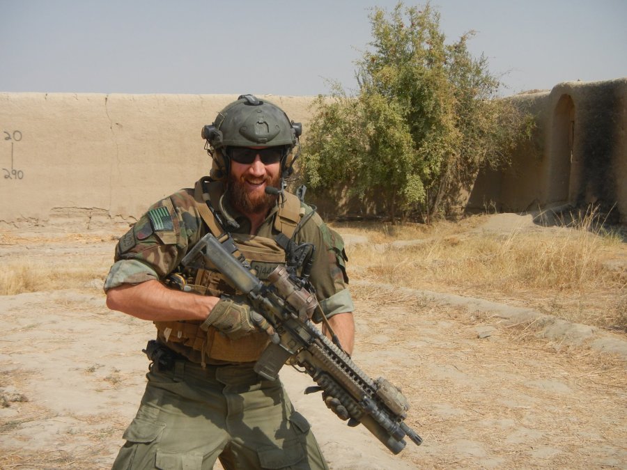  Marine Corps Gunnery Sgt. Will Simpson is seen in full combat gear, during one of his many tours of duty in Afghanistan. The Naples native was recently awarded the Bronze Star for helping to save the lives of two wounded team members and protected numbers of local civilians during a relentless two day firefight against a large number of Taliban fighters intent on overpowering them at the edges of small village compound in the Helmand province of Afghanistan. 